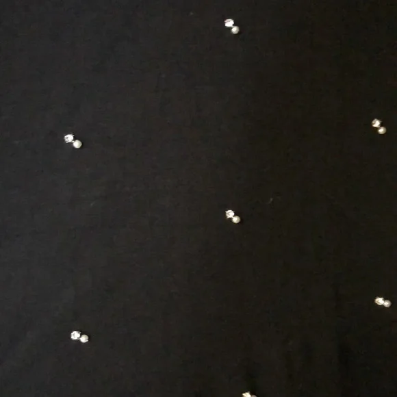 Woman’s Black Beaded Sweater/Shirt - Picture 2 of 6